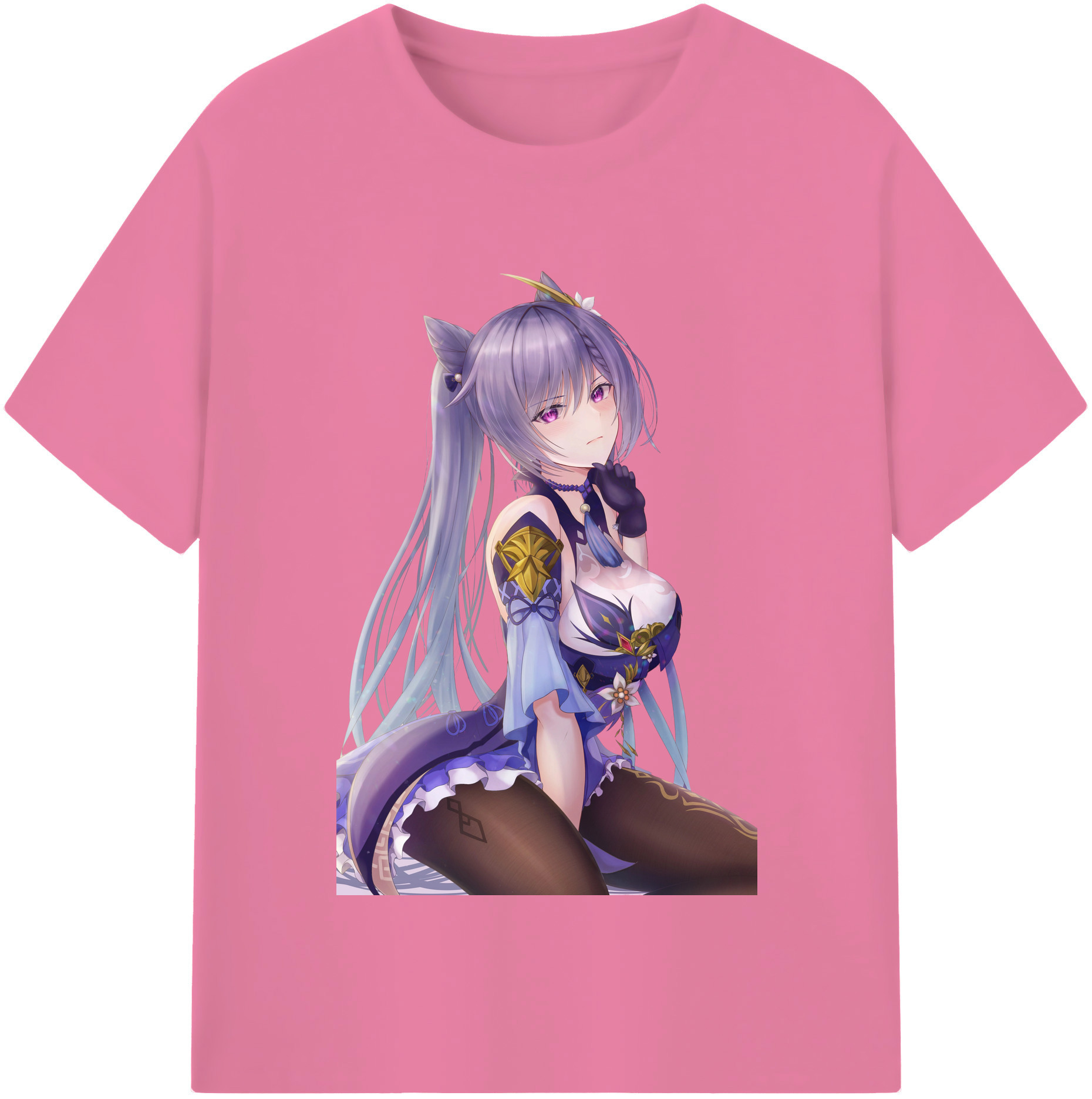 げんし神 刻晴 こくせい genshin Kokusei 綿100％半袖Tシャツ（フロントプリント）